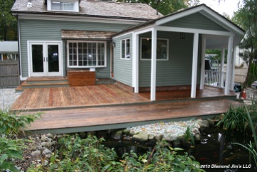 Another view of the complete deck freshly oiled.
